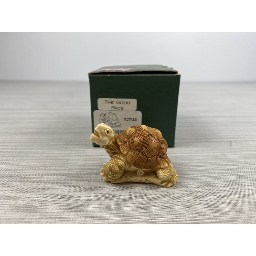 Harmony Kingdom - THE GOOD RACE - 1999 Turtle MINI Treasure Jest‎ - w/Box